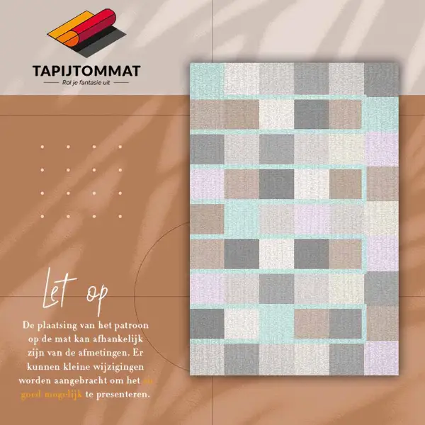 Tapis vinyle Cubes carrés