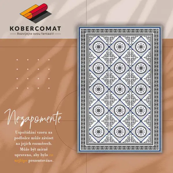 Tapis vinyl Roman géométrique