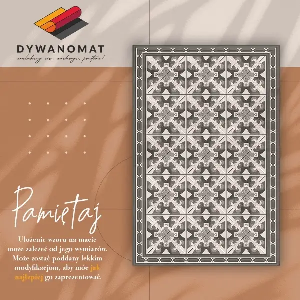 Tapis vinyl Roman géométrique