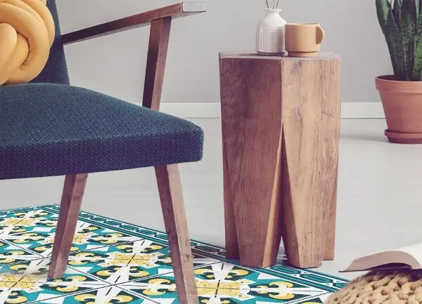 Tapis vinyl Roman géométrique