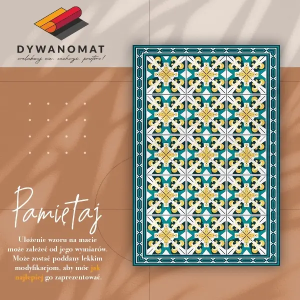 Tapis vinyl Roman géométrique