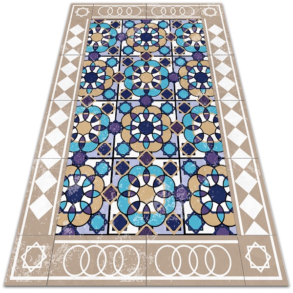 Tapis vinylique Carrés dans le losange