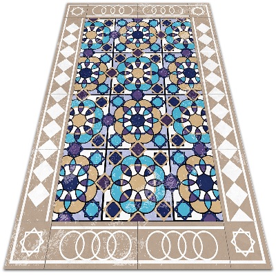 Tapis vinylique Carrés dans le losange