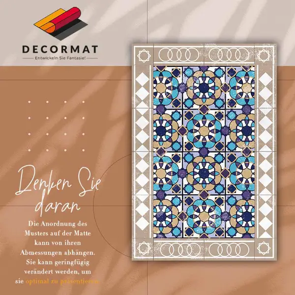 Tapis vinylique Carrés dans le losange