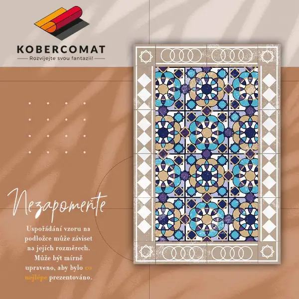 Tapis vinylique Carrés dans le losange