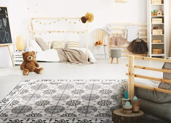 Tapis vinyle Cercles floraux