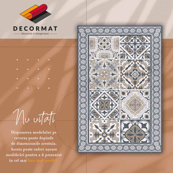 Tapis vinyle Tuiles et tresse