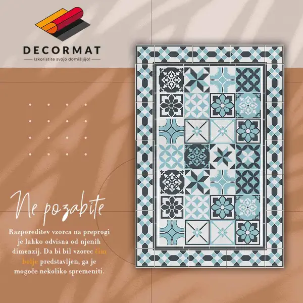 Tapis vinyle Géométrie à trois couleurs