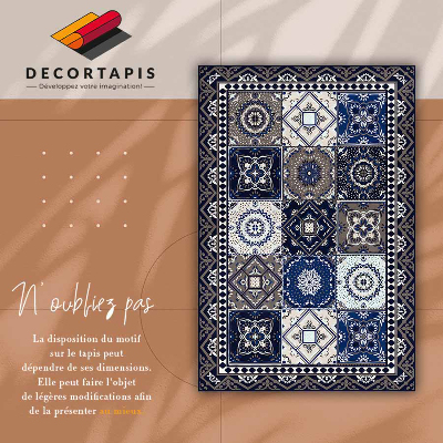 Tapis vinyle Tuiles florales