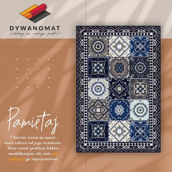 Tapis vinyle Tuiles florales