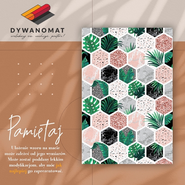 Tapis en vinyle Hexagones tropicaux