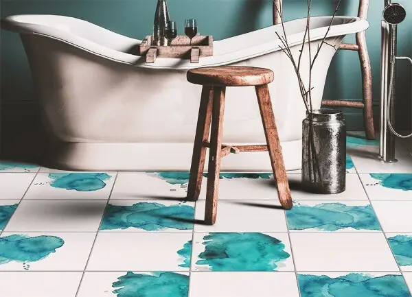 Tapis vinyle Cubes aquarelles