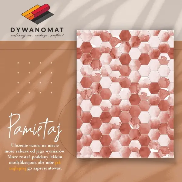 Tapis en vinyle Hexagones aquarelles