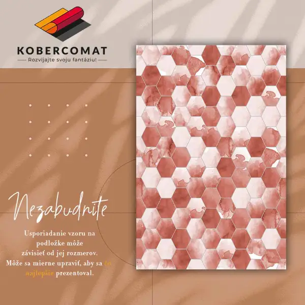 Tapis en vinyle Hexagones aquarelles
