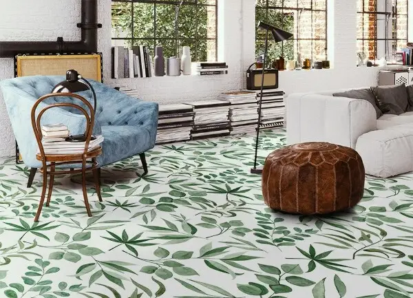 Tapis vinyle Petites feuilles