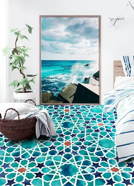 Tapis en vinyl Étoiles géométriques