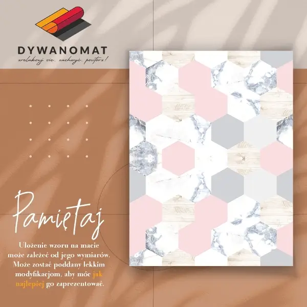 Tapis vinyl Marbre hexagona