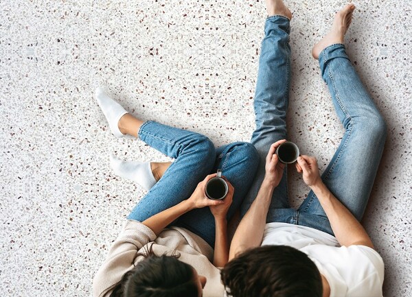 Tapis vinylique Marbre à motifs