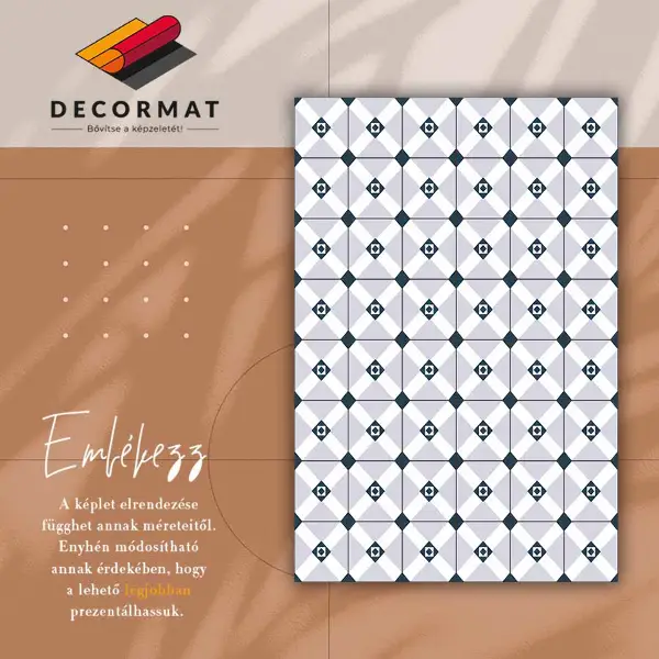 Tapis vinyl Roman géométrique