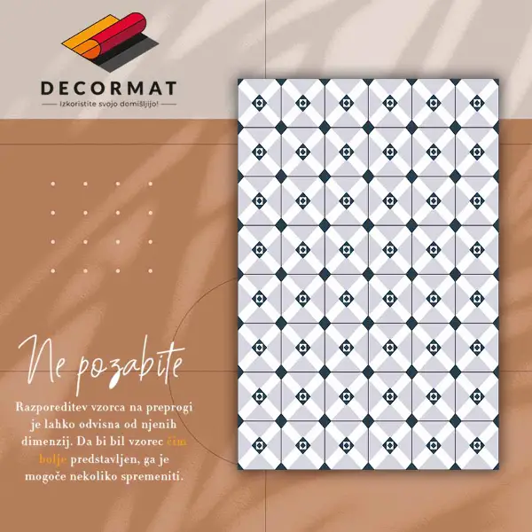 Tapis vinyl Roman géométrique