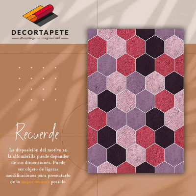 Tapis en vinyl Hexagones texturales