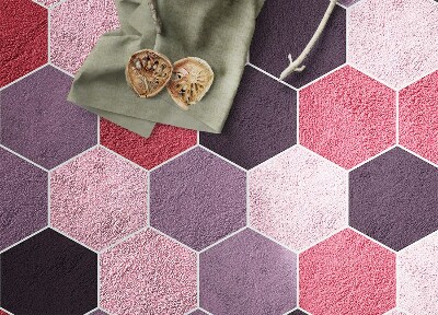 Tapis en vinyl Hexagones texturales