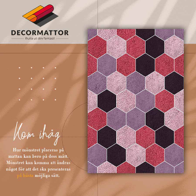 Tapis en vinyl Hexagones texturales