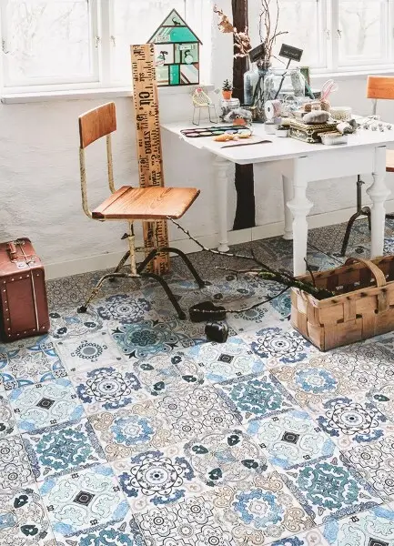 Tapis vinyl Tuile portugaise
