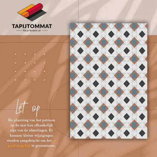 Tapis vinyl Roman géométrique