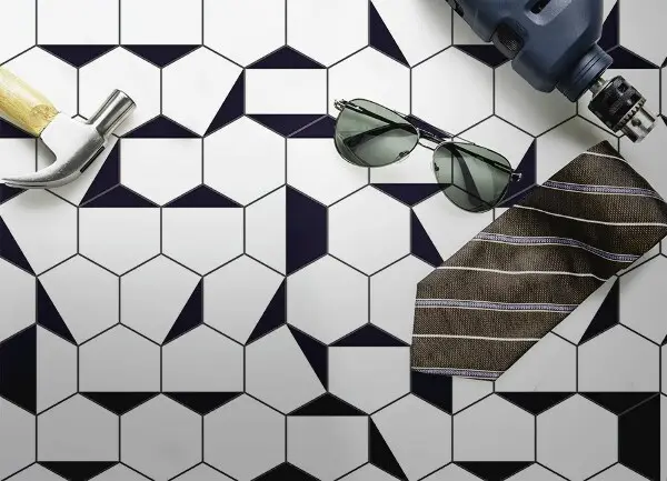 Tapis vinyle Hexagona