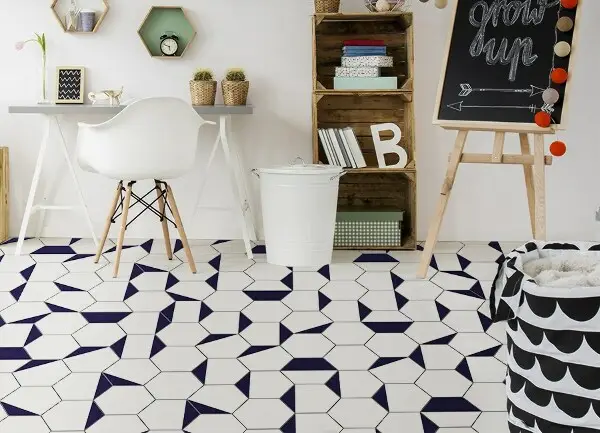 Tapis vinyle Hexagona