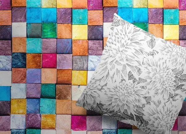 Tapis en vinyle Cubes en bois