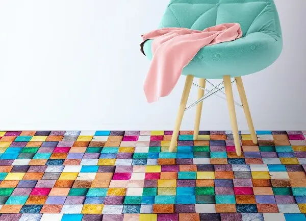 Tapis en vinyle Cubes en bois