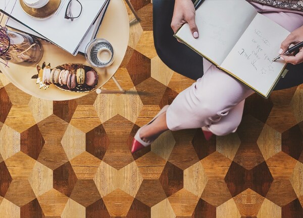Tapis en vinyl Géométrie de parquet