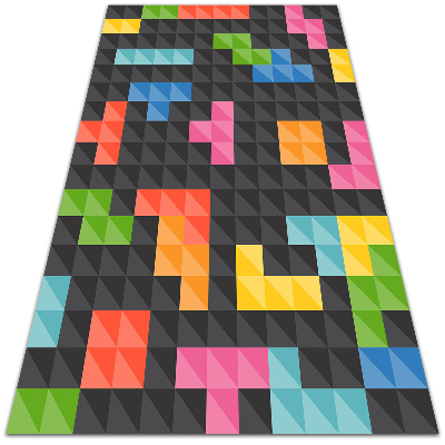 Tapis vinyle Tetris cubes