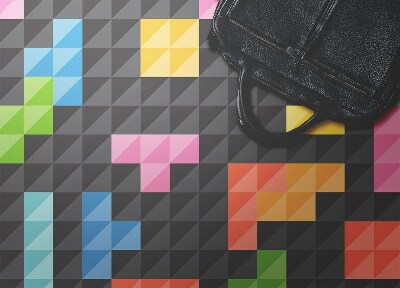 Tapis vinyle Tetris cubes