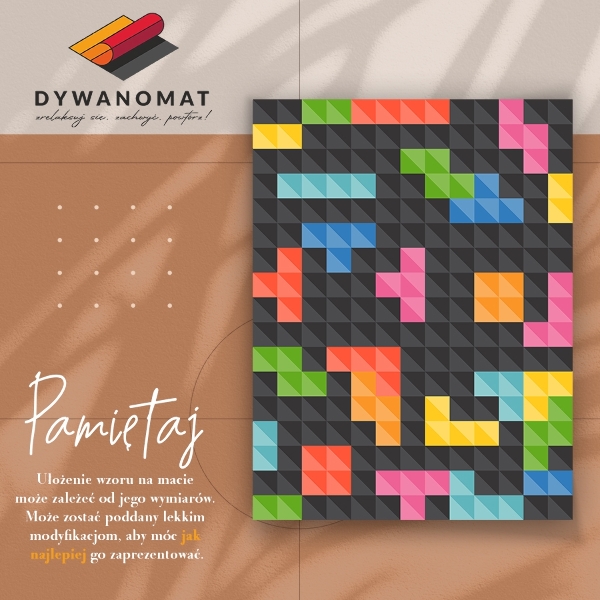 Tapis vinyle Tetris cubes