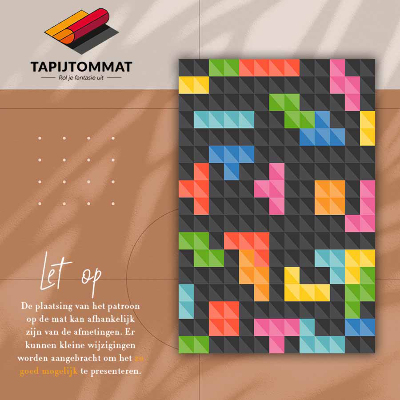 Tapis vinyle Tetris cubes