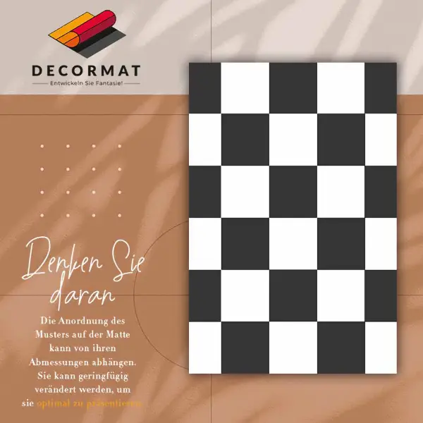 Tapis vinyle échiquier