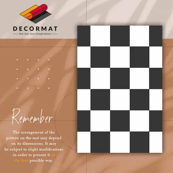 Tapis vinyle échiquier