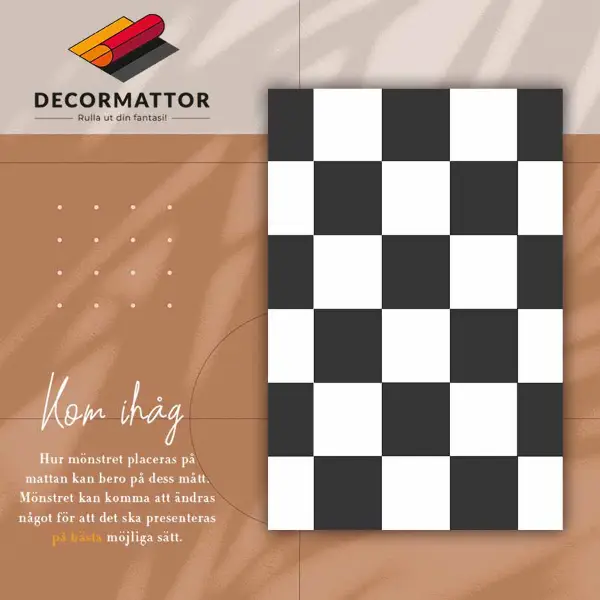 Tapis vinyle échiquier