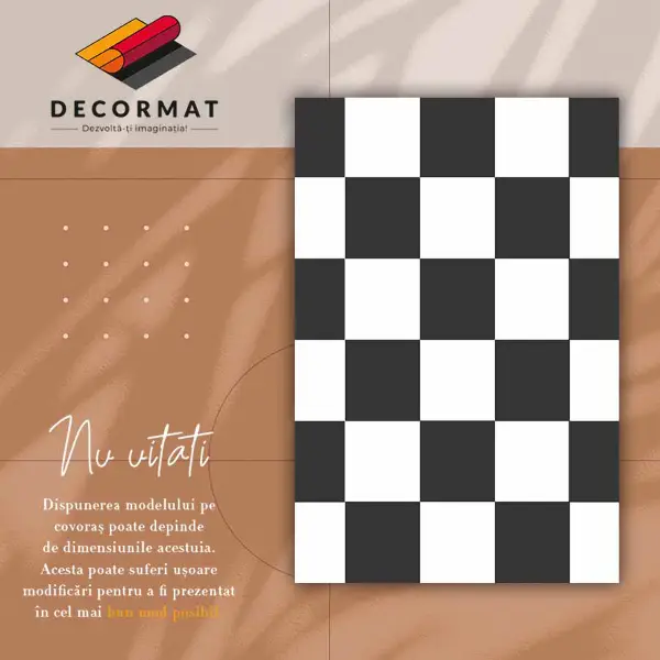 Tapis vinyle échiquier