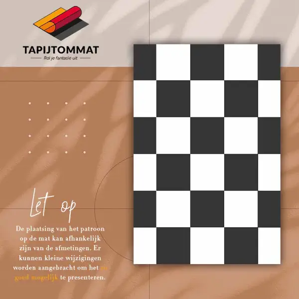 Tapis vinyle échiquier