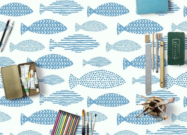 Tapis vinyl extérieur Poisson