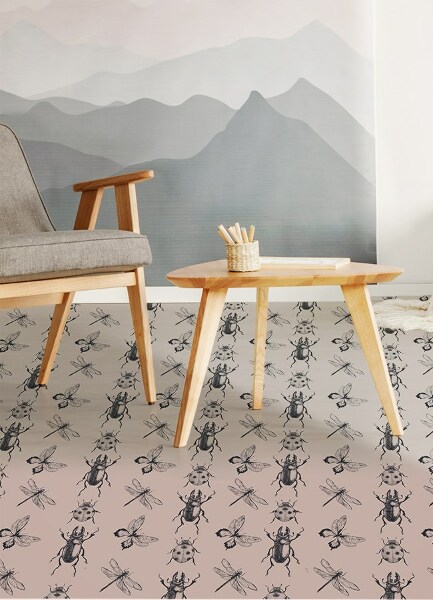Tapis vinylique Insectes diverses