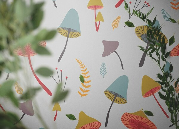 Tapis vinyle Champignons forestiers