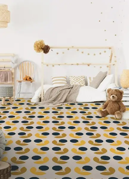 Tapis en vinyle Fleurs répétitives