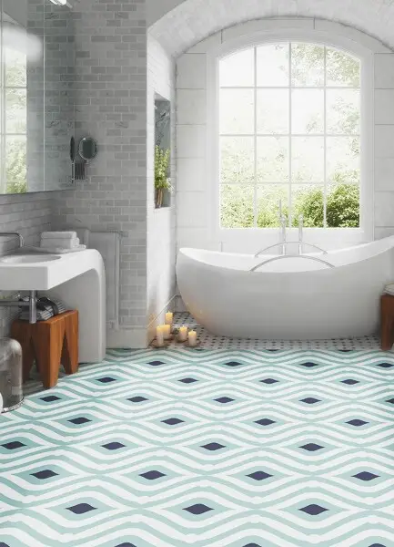 Tapis vinyle Vagues géométriques