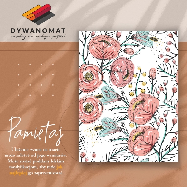 Tapis vinyle Fleurs délicates