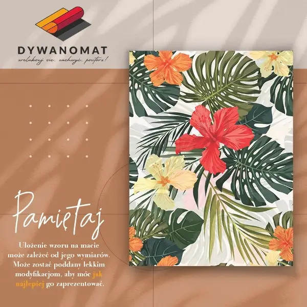 Tapis vinyle Paradis fleurs